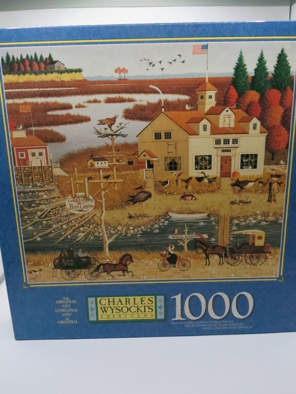 Vintage Charles Wysocki Carver Coggins 1000 Pc Jigsaw Puzzle Americana Folk Art
